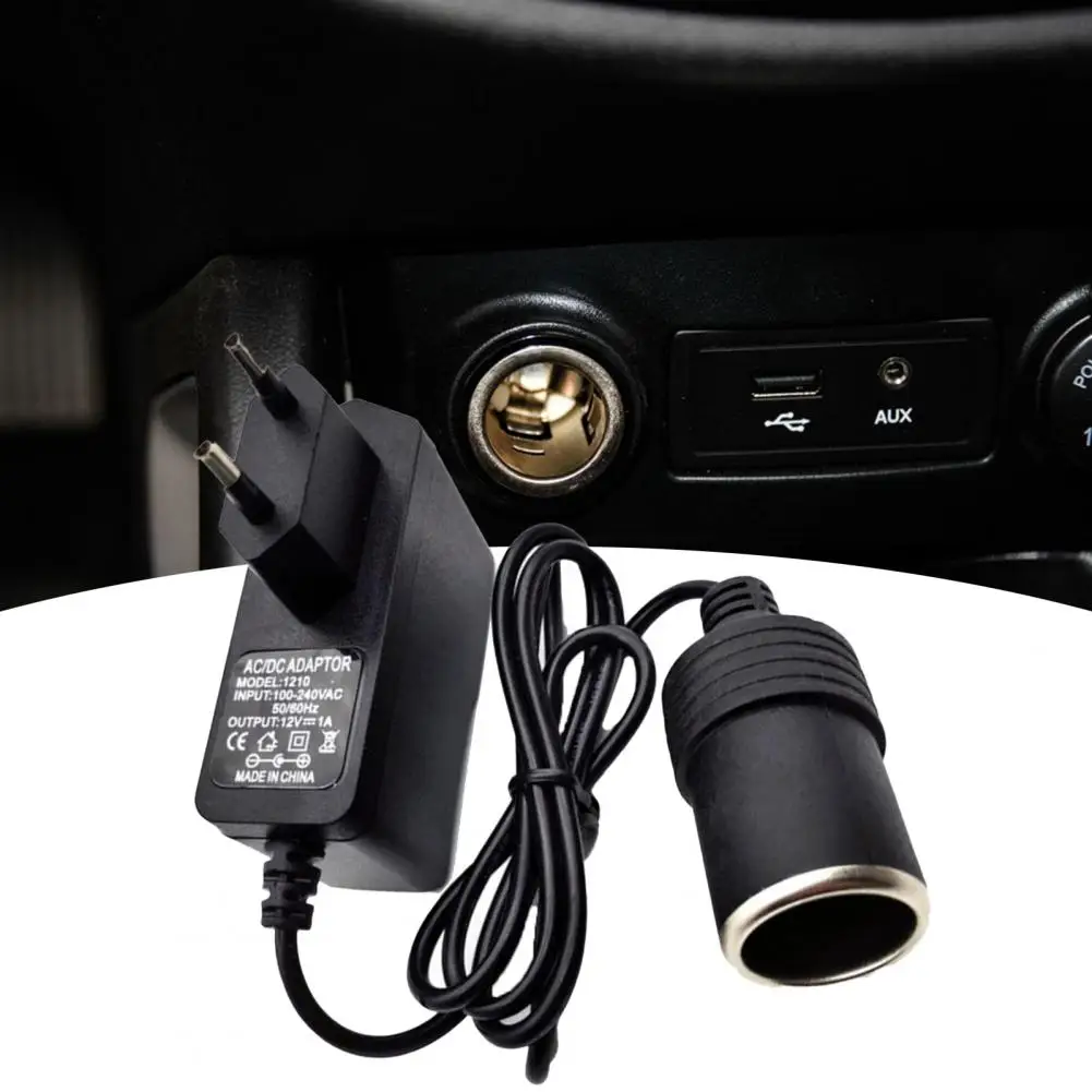 Power Converter Energy Saving High Efficient Cigarette Power Converter ABS 110-220V to 12V 1A Socket Adapter for Car