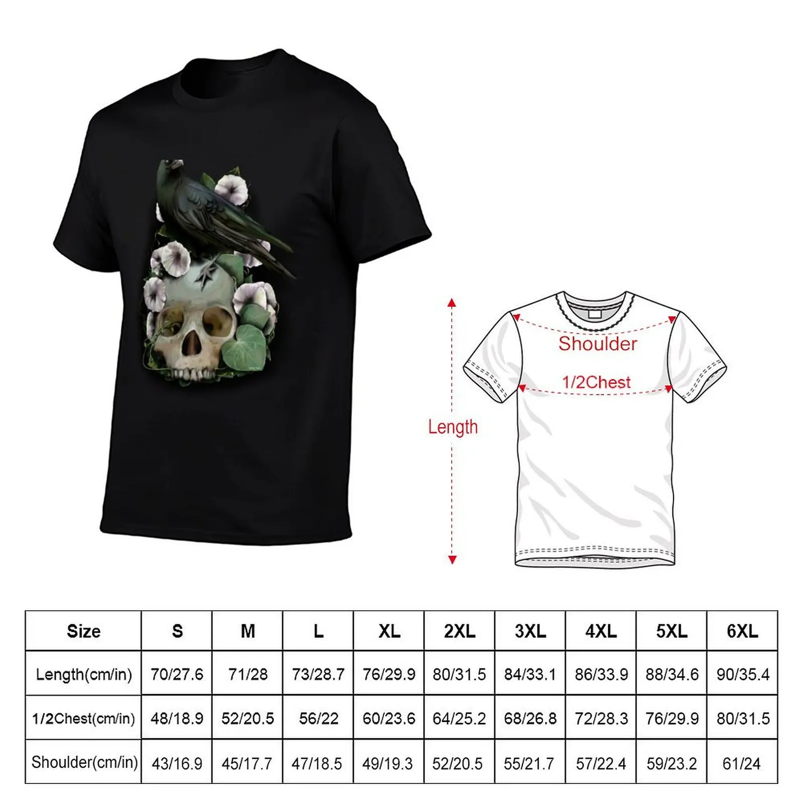 The Skull and the Crow 2023 T-Shirt T-shirts man Short sleeve tee luxury t-shirt plain mens graphic t-shirts anime