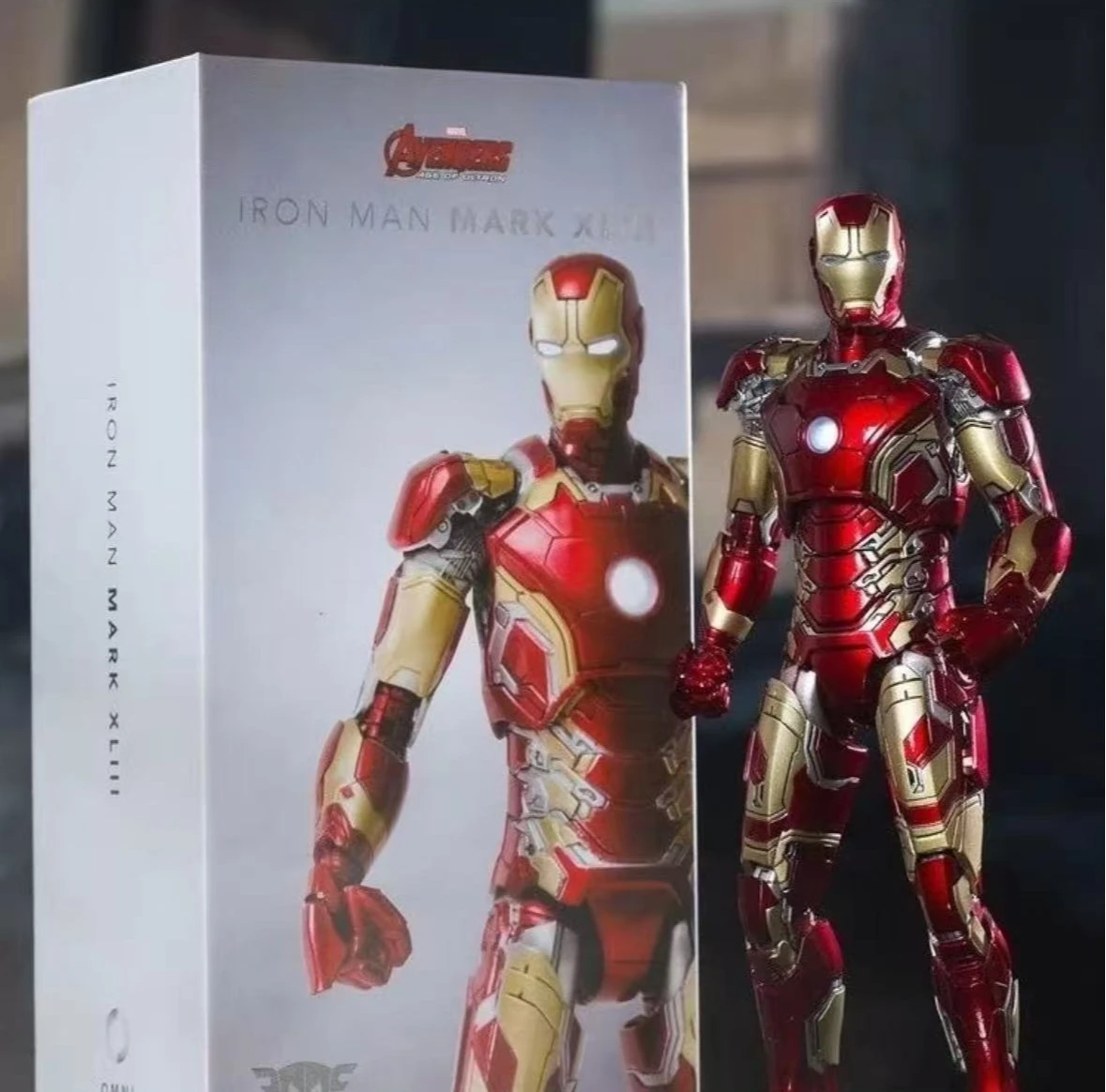 

In Stock 100% Original Comicave 1/12 Super Alloy Marvel Iron Man Mk7 Mk43 Action Figure Collectible Toy Gift Doll handmade