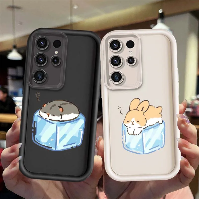Cute Cartoon Simple Design For Samsung Galaxy S25 S24 S23 S22 S21 Ultra Lite Plus FE Eye Ladder Phone Case Cover