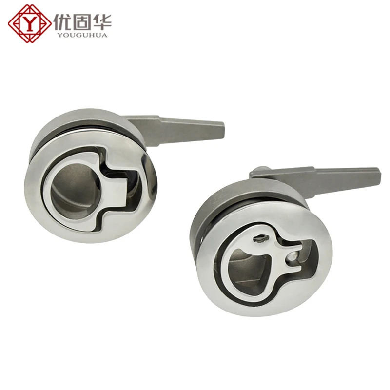 Marine Grade Stainless Steel Floor Buckle Hatch Latch Flush Turning Lift Handle Floor Buckle Recessed Hatch Pull Buckle