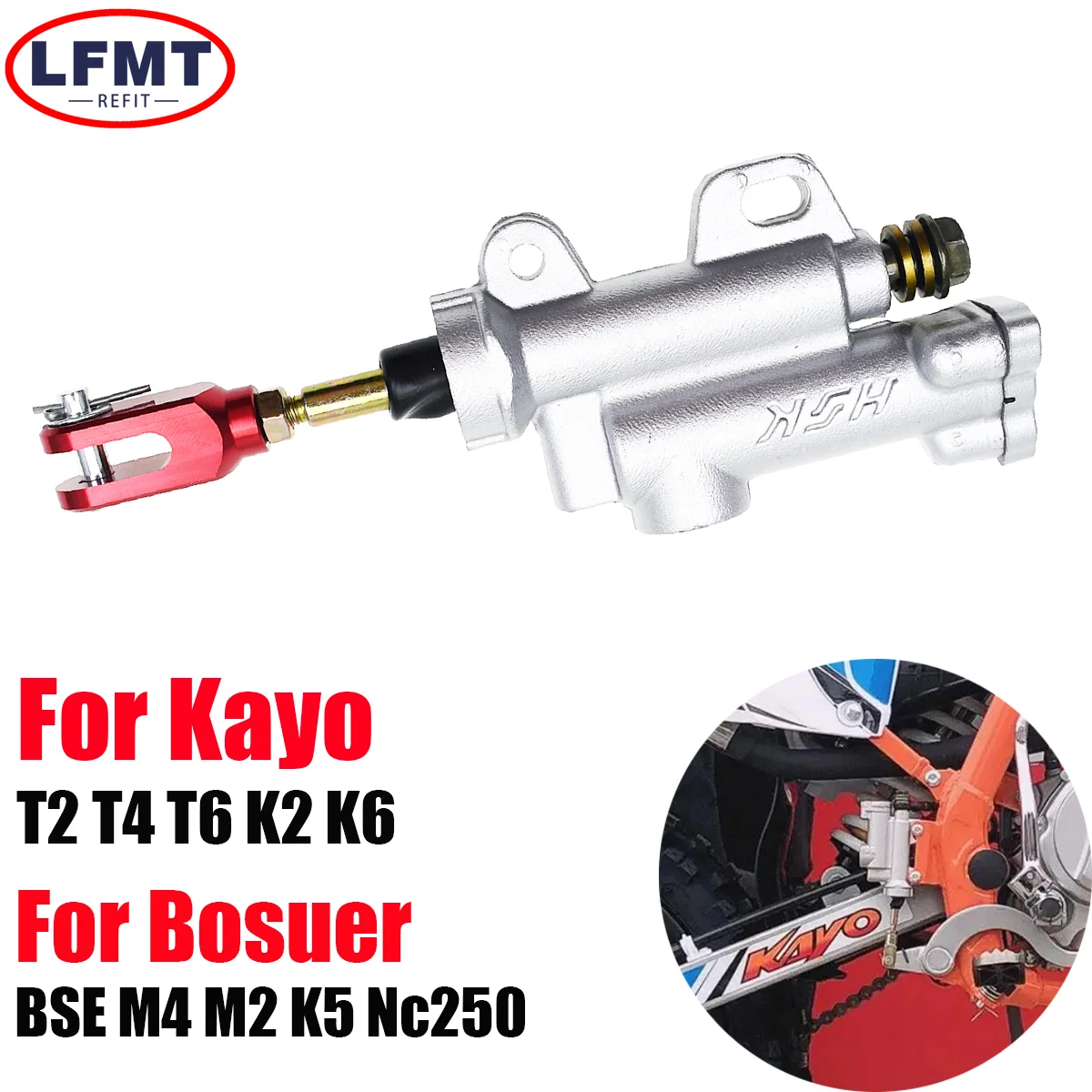 

Motorcycle Rear Hydraulic Brake Master Cylinder Pump For 50cc 70cc 110cc 125cc 150cc 250cc Kayo T4 T6 BSE ATV Pit Pro Dirt Bike