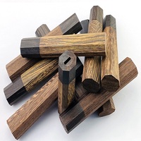 1pcs Olive Wood&Ebony Octagonal Knife Handle for DIY Semi-finished Damascus Knife Handle Material Kitchen Knife Handle
