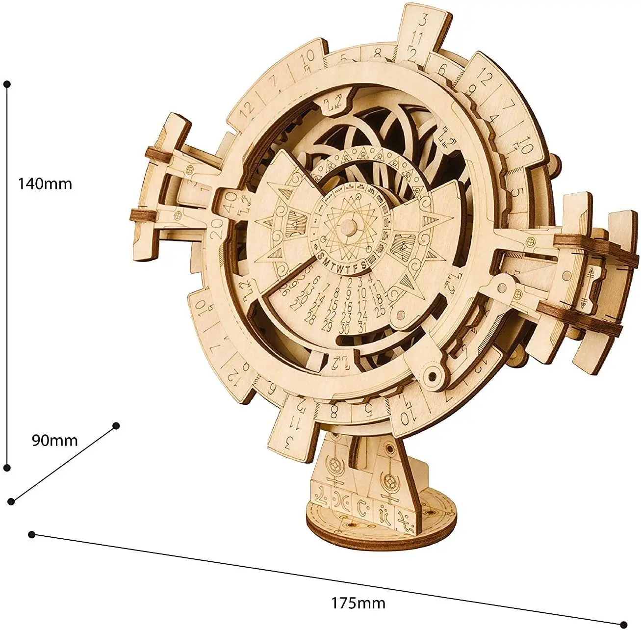 Robotime Perpetual Calendar Wooden Model Kits 3D Puzzles Build for Adults Brain Teasers Construction Sets Puzzle