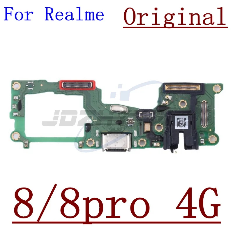 Original USB Charging Port Dock Plug Connector Charger Board Module With Microphone For OPPO Realme 8 8i 8s 9 9i Pro 4G 5G