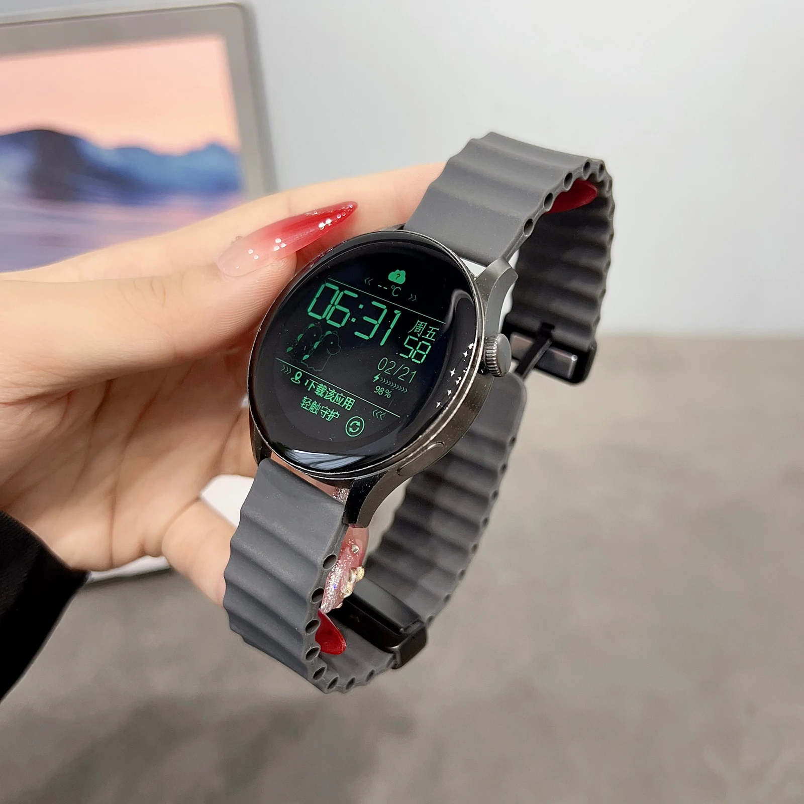 Cinturino in silicone oceano 22mm 20mm per Samsung Galaxy Watch 7 6 5 4 40mm/44mm cinturino magnetico per Galaxy Watch 6 Classic 43mm 47mm