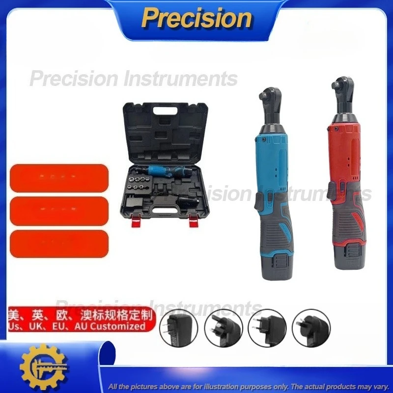 

2026 12 В беспроводной литиевый электрический ключ с трещоткой, угол 90 градусов, портативный электроинструмент для домашнего ремонта автомобилей и