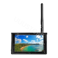 JINJIEAN 5.8G 48CH 4.3 Inch LCD 480x272 16:9 NTSC/PAL FPV Monitor Auto Search With OSD Build-in Battery for RC Drone