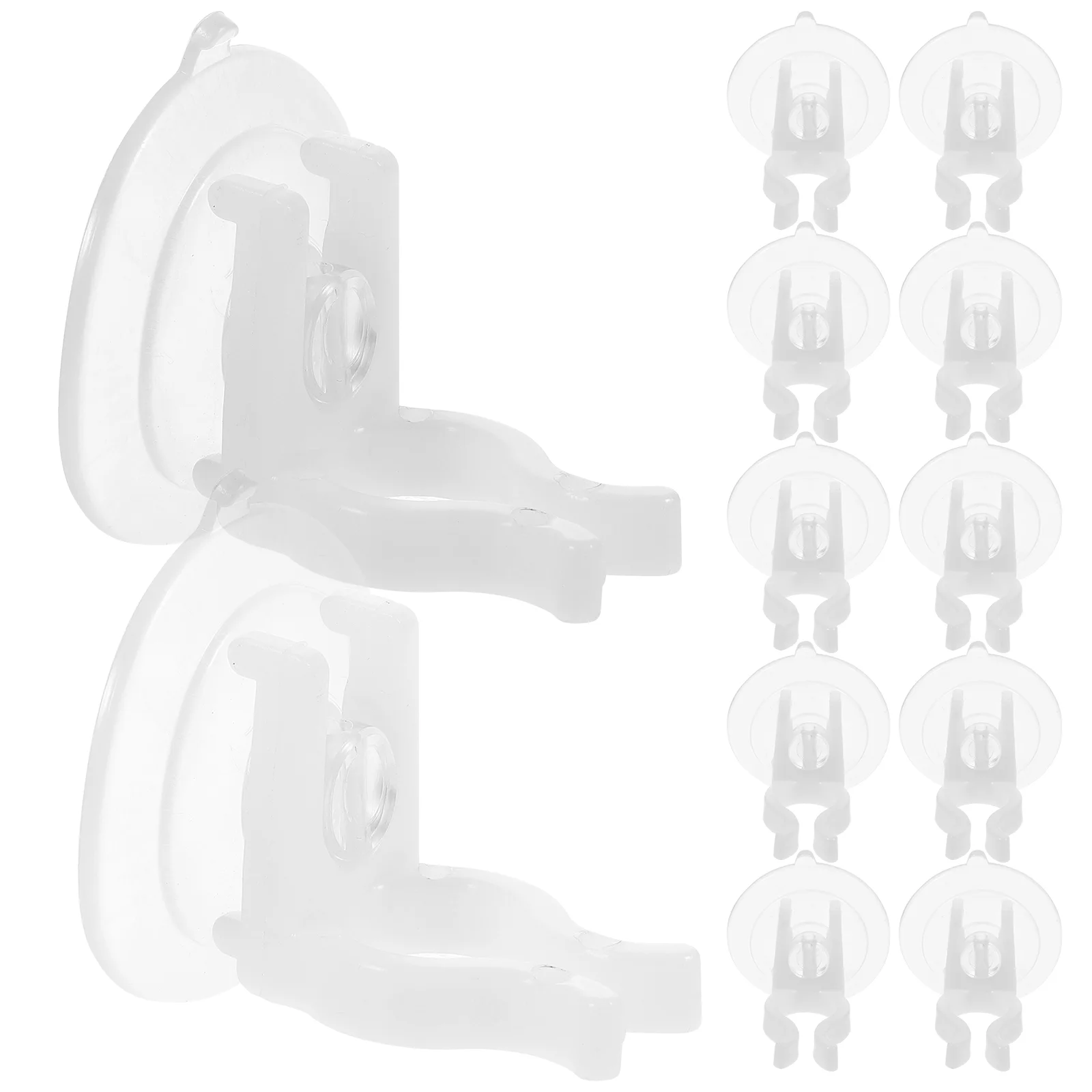 

12 Pcs Strip Electronic Suction Cup Stick Holder Clamps Pvc Holders Window