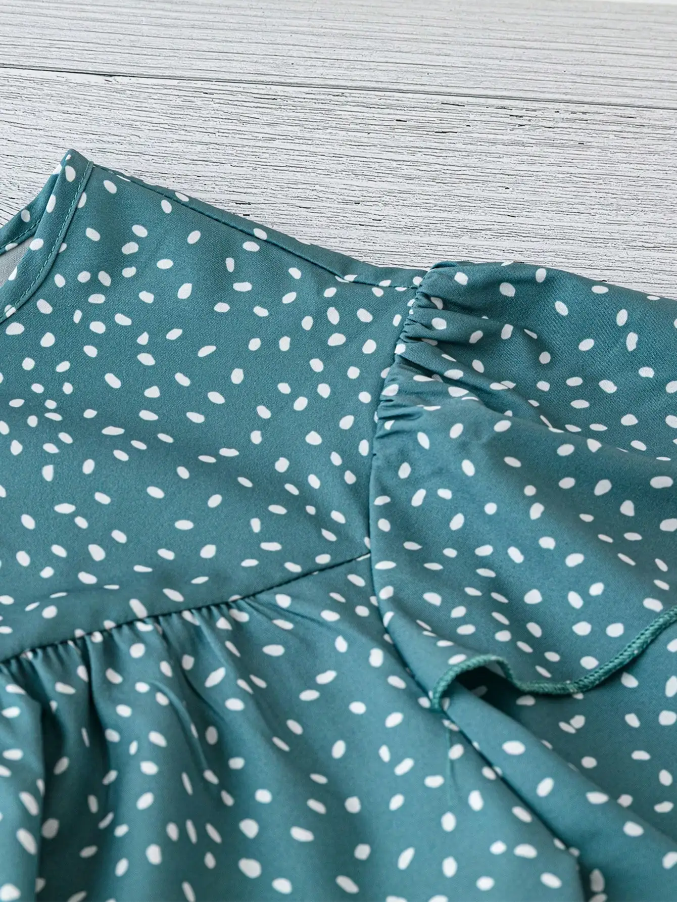 Plus Size Women's Vacation Casual Polka Dot Printed Short Sleeve Shirt