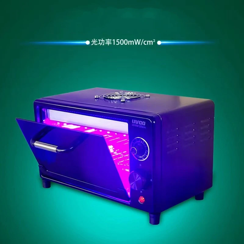 Caja de curado UV, lámpara ultravioleta de alta intensidad, horno OCA, 1600W, 365nm, 385nm, 395nm, 405nm, armario de horno LED UV para Resina Uv, curado rápido