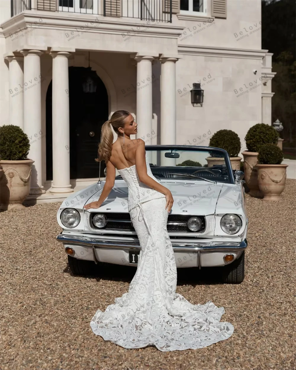 Modern Wedding Dresses Glamorous Bridal Gowns Sleeveless Backless Robes For Formal Party Pretty Vestidos De Novia Customized