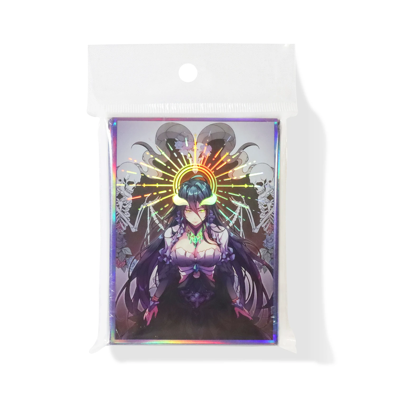 

Holographic Anime Card Sleeves PKM MTG Size Card Sleeve Albedo Trading Card Protectors for 67x92mm Standard Size Foil Pocket