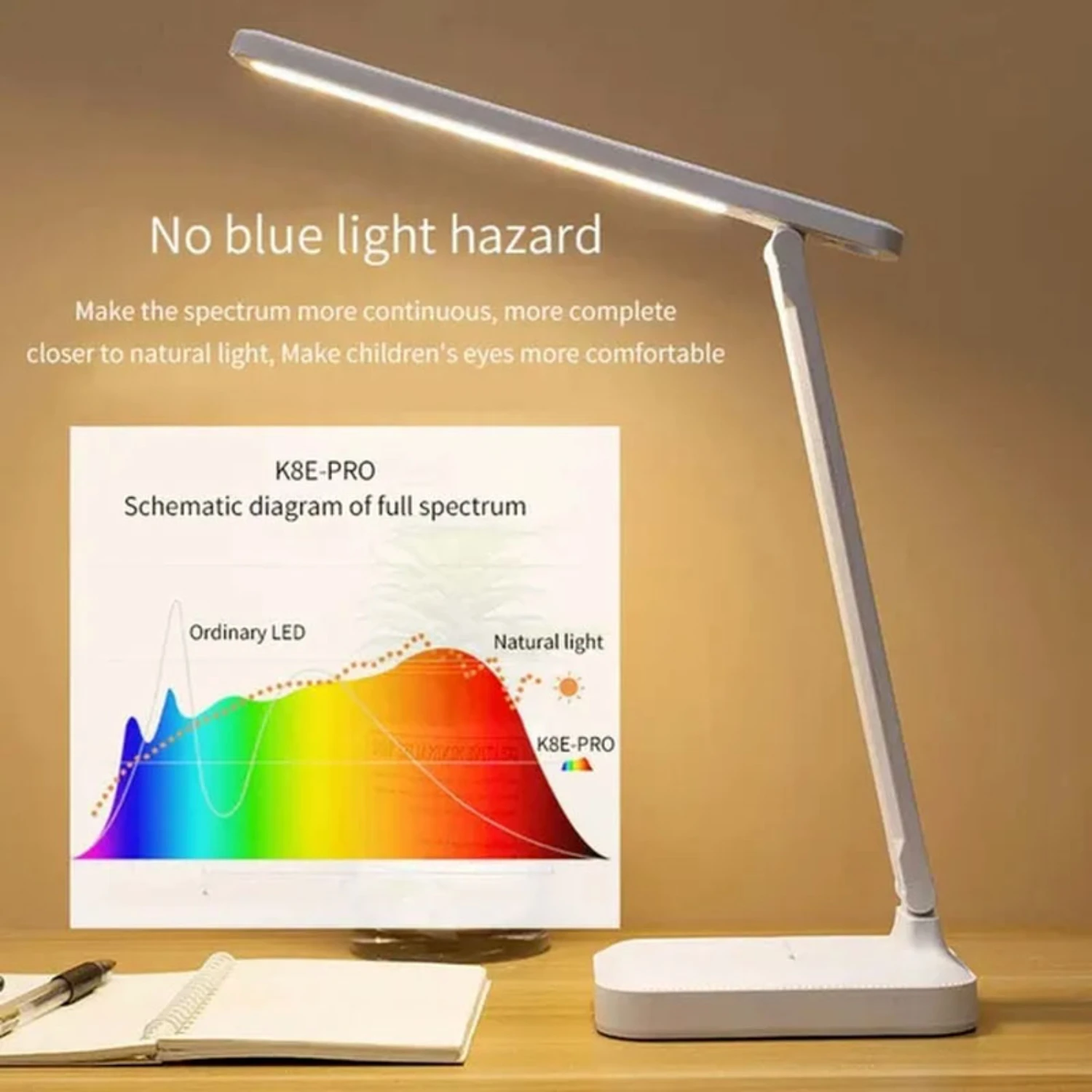 Imagem -03 - Flexível Led Desk Light com Proteção para os Olhos Usb Recarregável Candeeiro de Mesa para Leitura de Cabeceira Cores Reguláveis Novo Ajustável