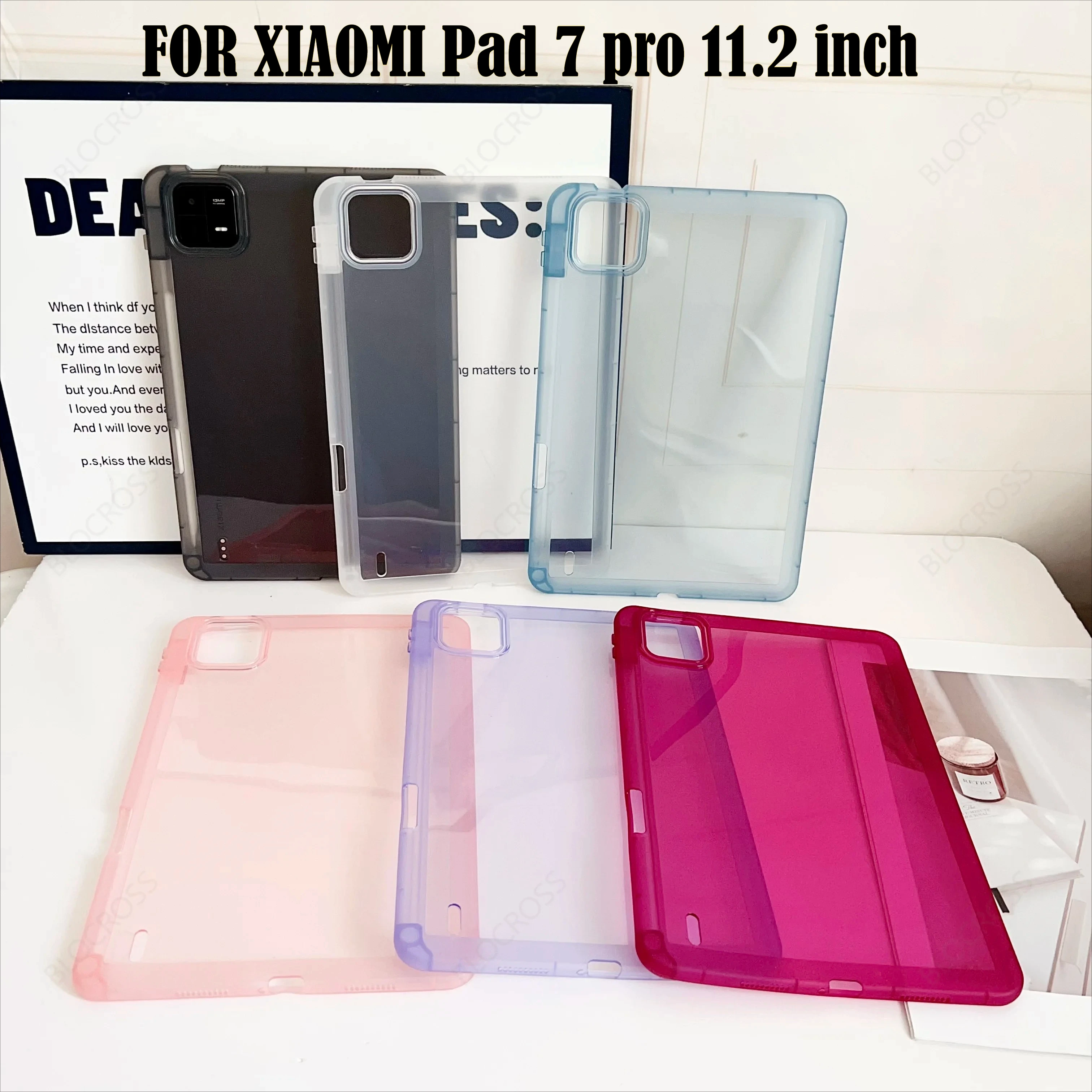 

Чехол с держателем для карандашей для Xiaomi Pad 7 7Pro, 11,2-дюймовый чехол Pad 5 6 Pro 11 RedMi SE 11 2023, мягкий противоударный защитный чехол из ТПУ