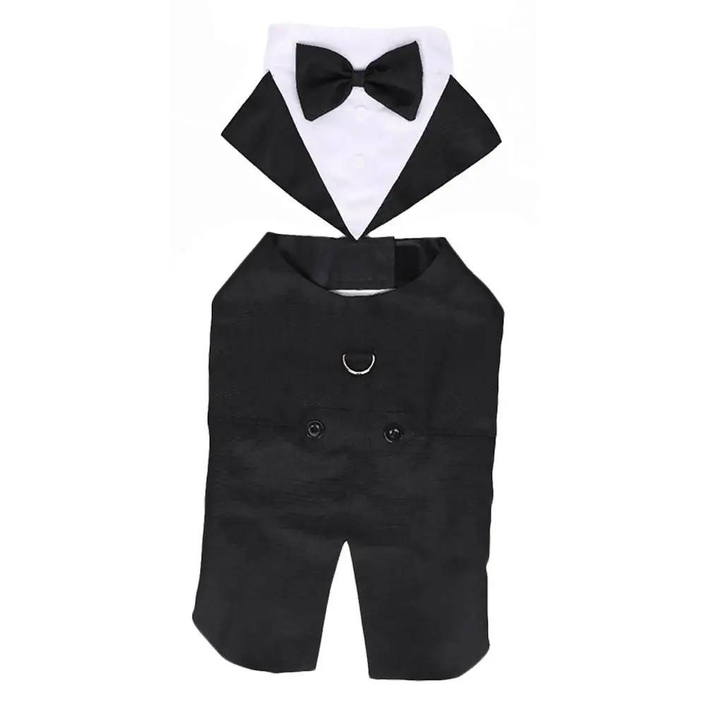 

Pet Bow Tie Suit Dog Stylish Costume Outfits for Dogs Tuxedo Formal Wear Cotton Wedding