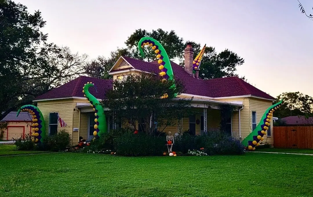 Pulpo inflable iluminado, tentáculo gigante de 13/14/20 pies con soplador de aire para decoración de fiesta de Halloween, publicidad