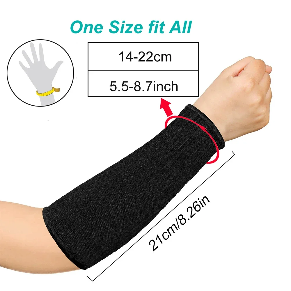 1Pair Cut Resistant Sleeves, Burn Heat Resistant Level 5 Arm Burn Protection Sleeve, Protective Forearm Sleeves For Cooking