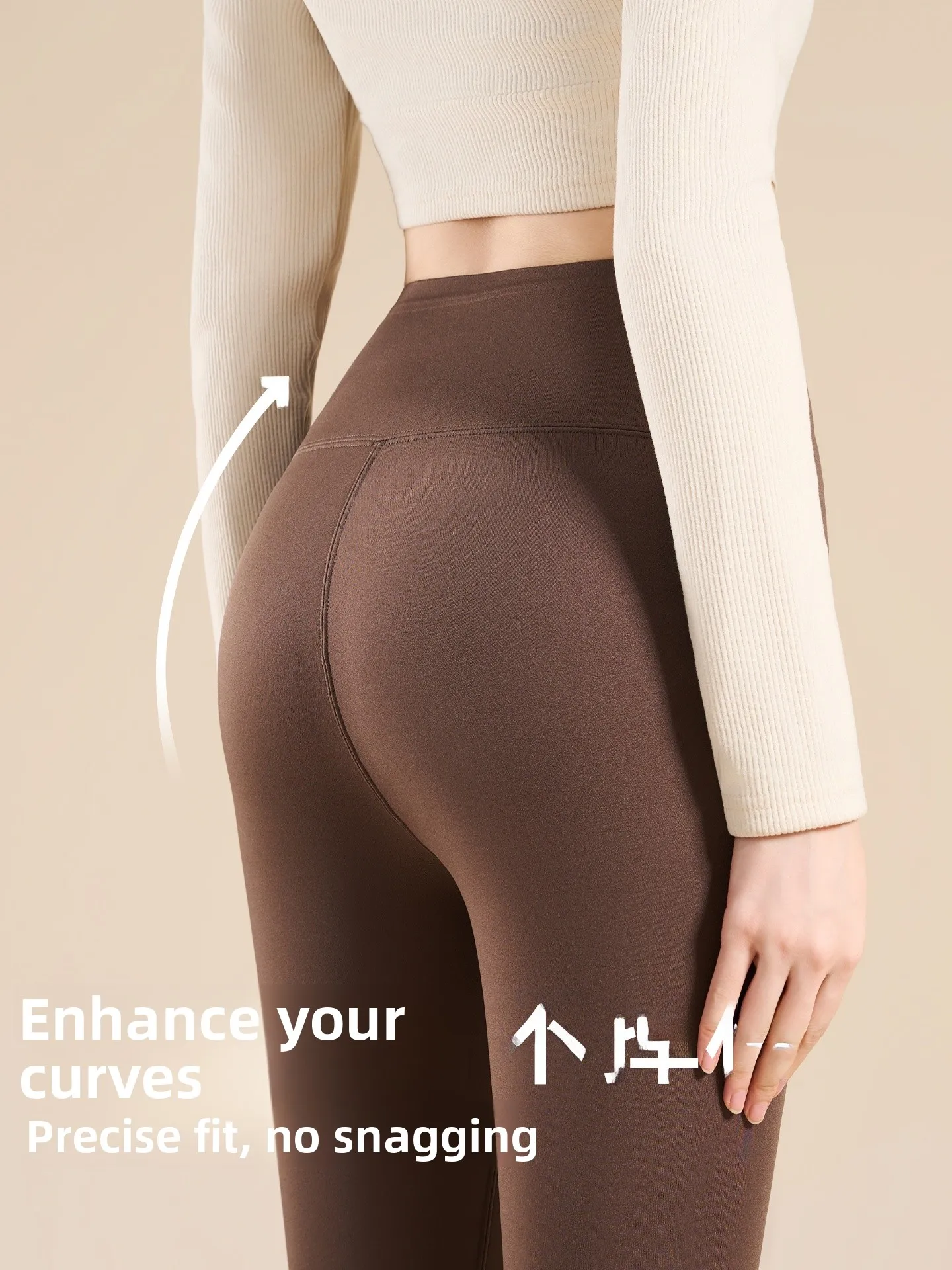 Women's Fce Lined arkskin Yoga Pants High Waist Long Tummy Control Slimming Warmth ing Sl Winter Bot