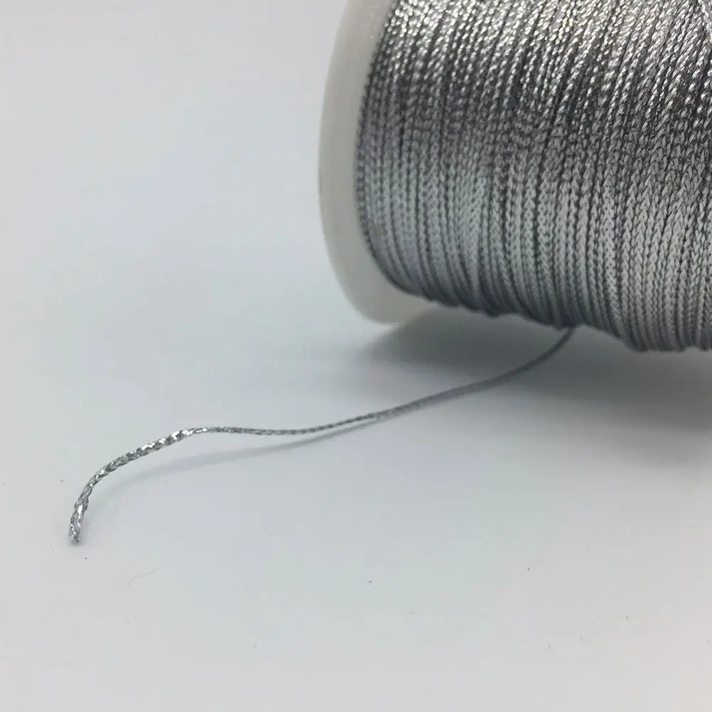 Elastic Metallic Cord for Gift Wrapping, Crafting, Jewelry Making, Beading, DIY Decor – 2 Rolls