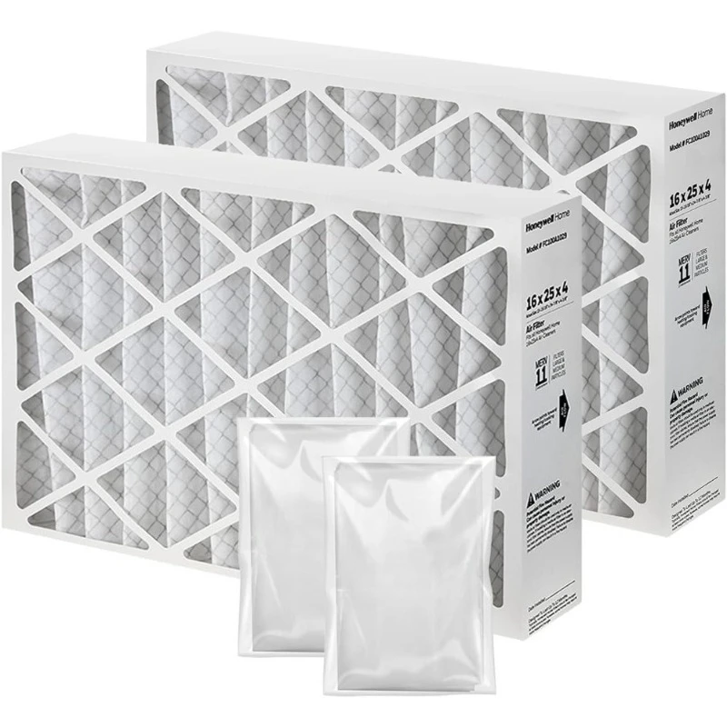

Furnace Air Filters 16x25x4 MERV 11 Replacement with Disposal Bag 2 Pack