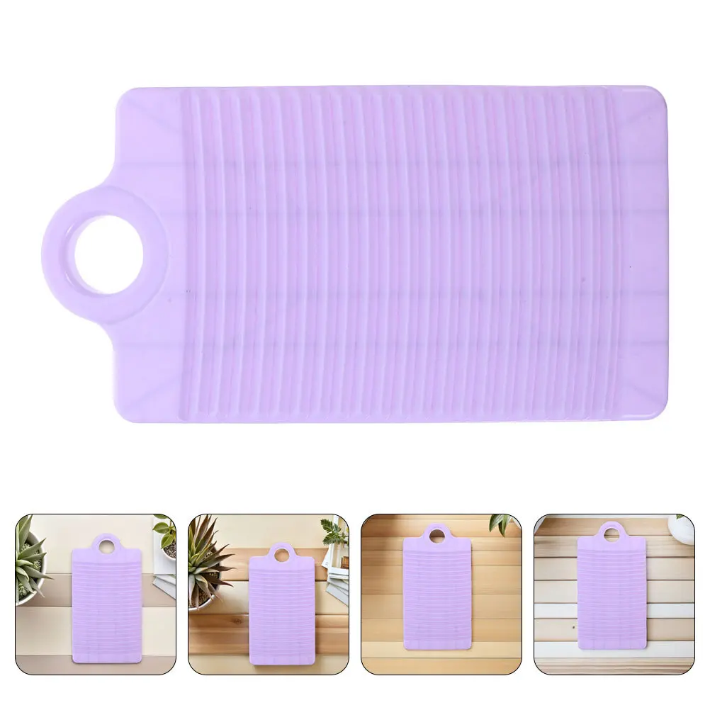 

2Pcs Handheld Laundry Board Mini Plastic Washboard with Fine Texture for Easy Hand Wash Clothes Portable Bathroom Use