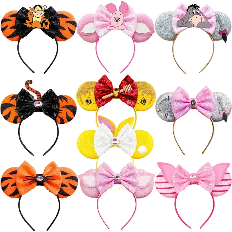 

Disney Bee Winnie the Pooh Bear Hair Bands For Women Tigger Ears Headband Kids Eeyore Hairband Girl Piglet Hair Accessories Gift