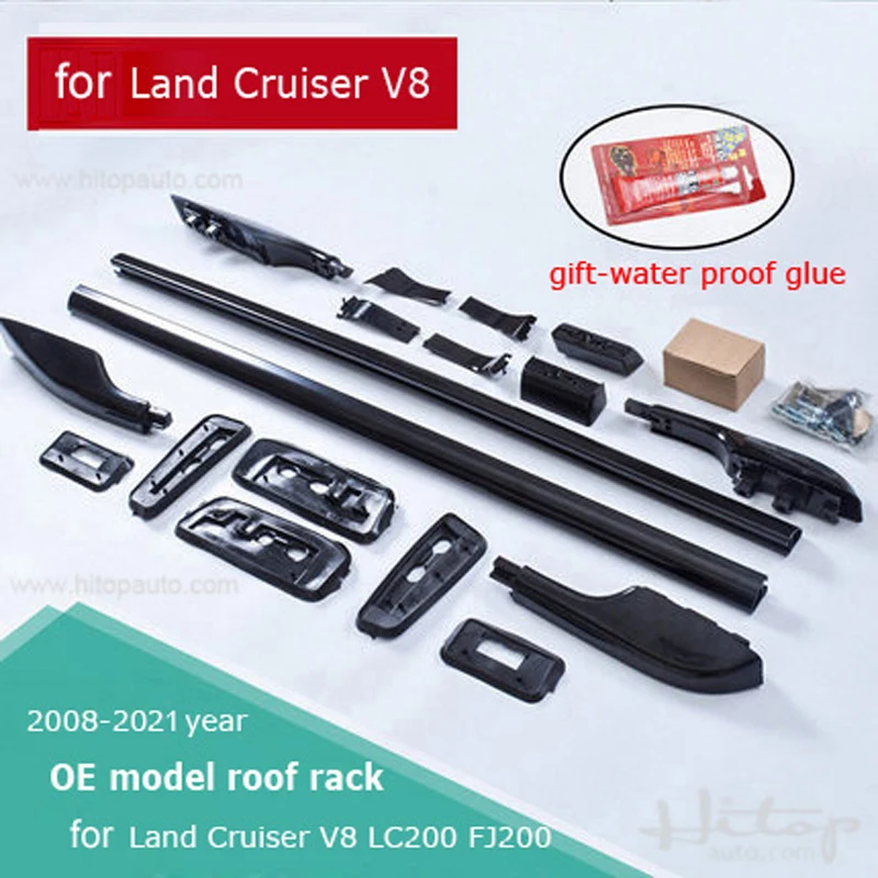 

OE model roof rack bar roof rail for Toyota Land Cruiser 200 V8 LC 200 LC200 FJ 2008-2021, silver or black, ISO9001 quality