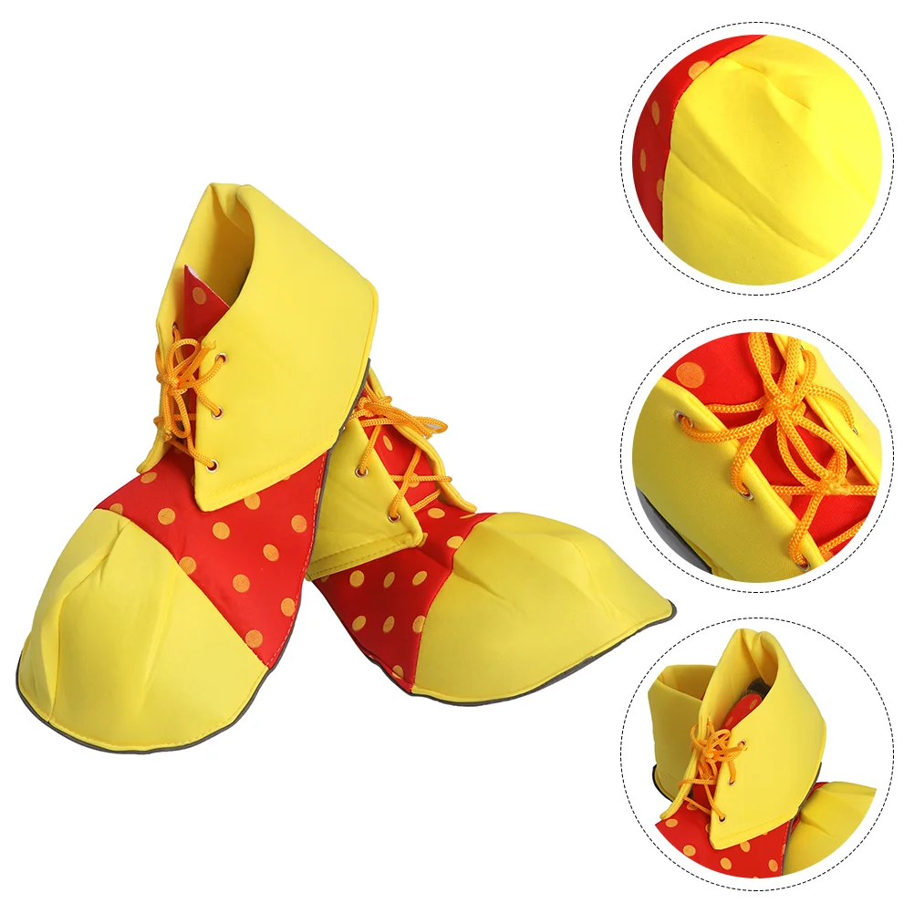 Large Clown Shoes Dot Halloween Costume Clown Shoes for Women Men (One Size) clown shoes adult men clown shoes women