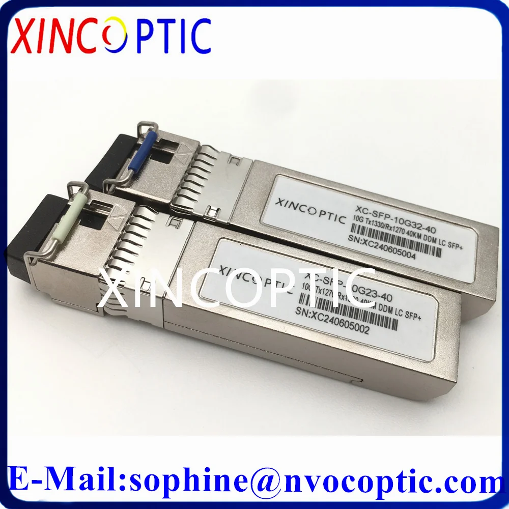 

10G BIDI 40KM SFP Module SM LC 1270/1330nm Single Fiber Optic Transceiver Compatible For Cisco Optical Switch