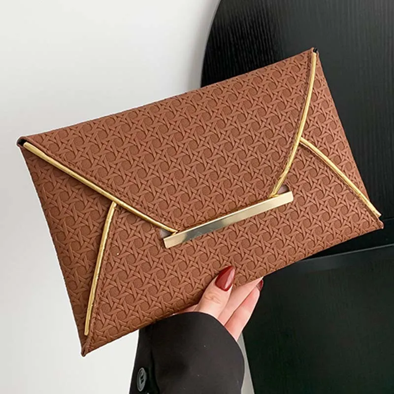 

Envelope Clutch Handbag for Women Casual PU Leather Wedding Evening Party Cover Prom Purse Solid Color Lady Commuting Wallet Bag