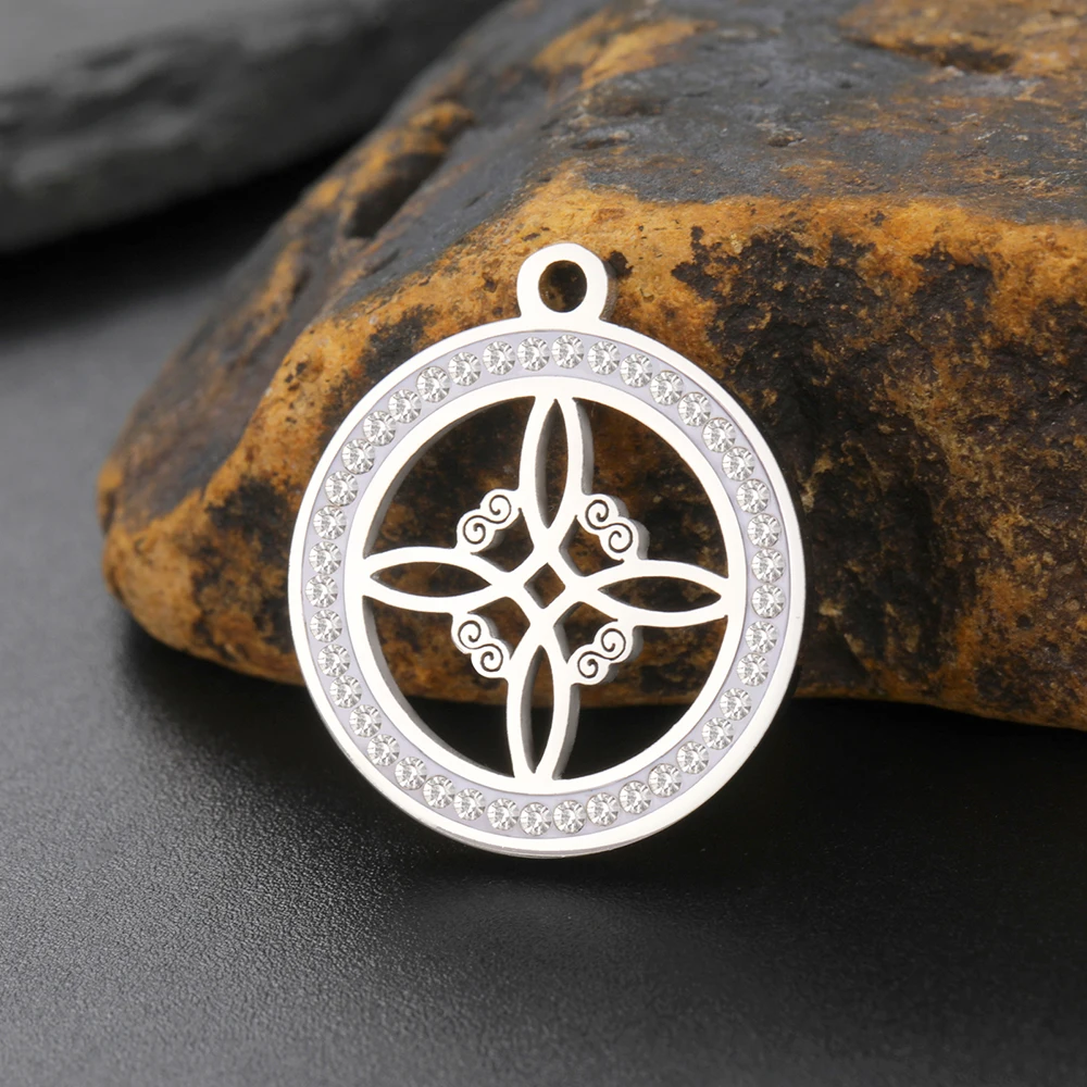 Dawapara Edelstahl Hexenknoten Charms für Halskette Ohrringe Trinity Knot Religiöse Symbole Anhänger DIY Schmuckherstellung – Detail 33