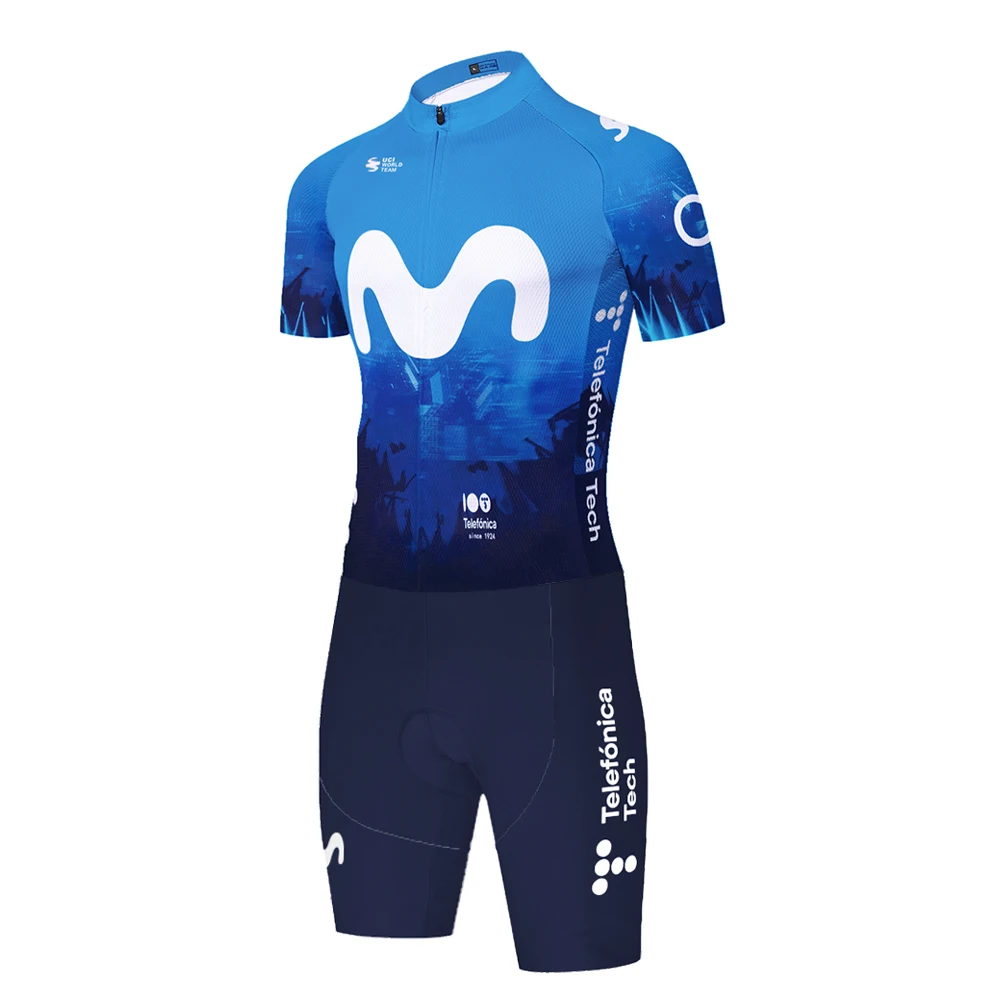 2024 movistar triathlon skinsuit ciclismo cycling jersey 자전거 져지 fietskleding heren велоформа мужская tenue cyclisme homme