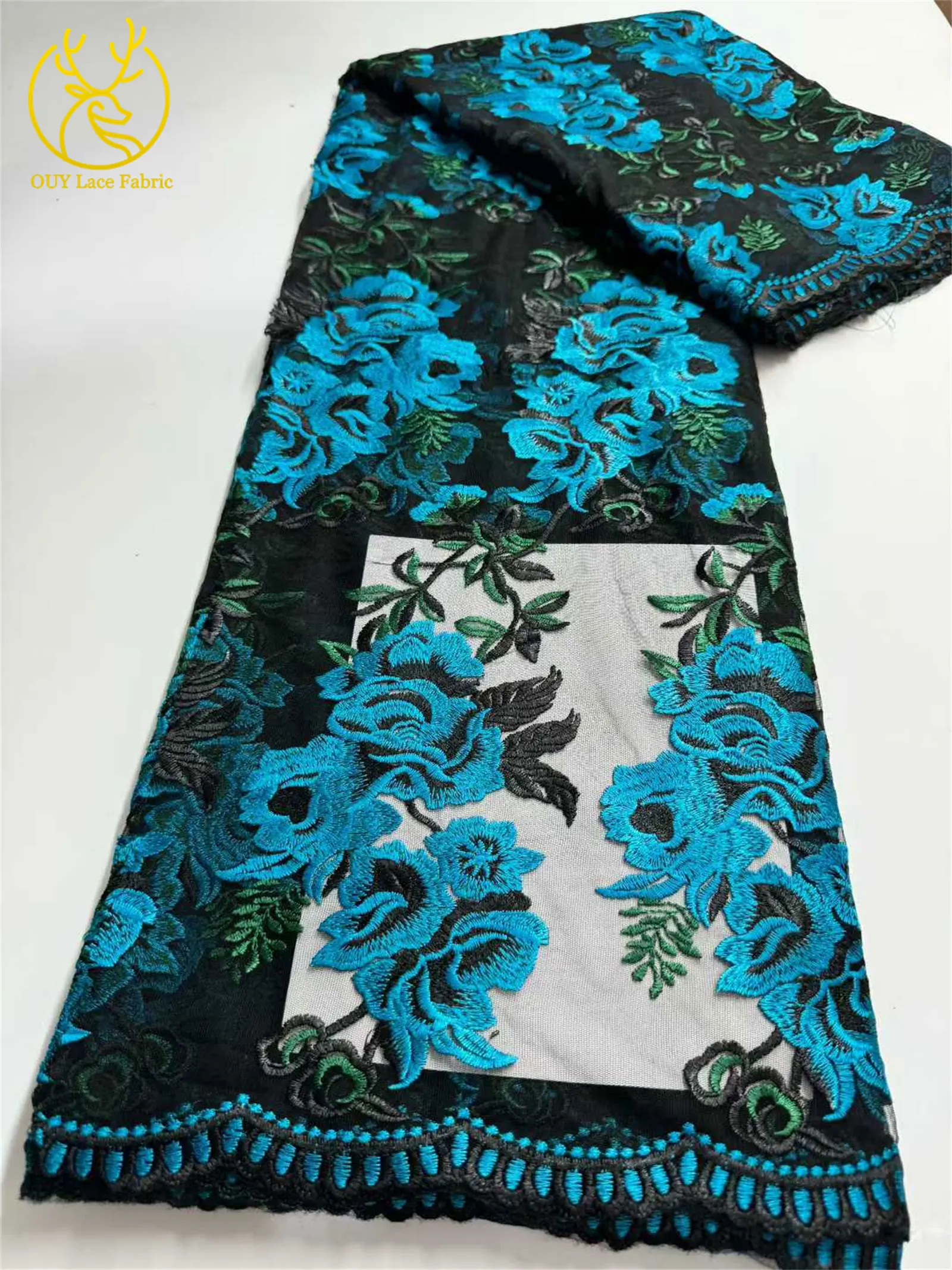 2026 Afrikanischer Spitzenstoff, hochwertige französische weiche Stickerei-Spitze, Mesh-Spitze, nigerianische Tüllspitze für Partykleider, 5 Yards – Detail 12