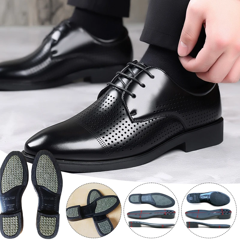 1 Pair Rubber Anti-wear Shoe Sole Non-slip Hand-knitted Shoe Repair Bottom Patches Thick Materials Shoes Replacement Soles