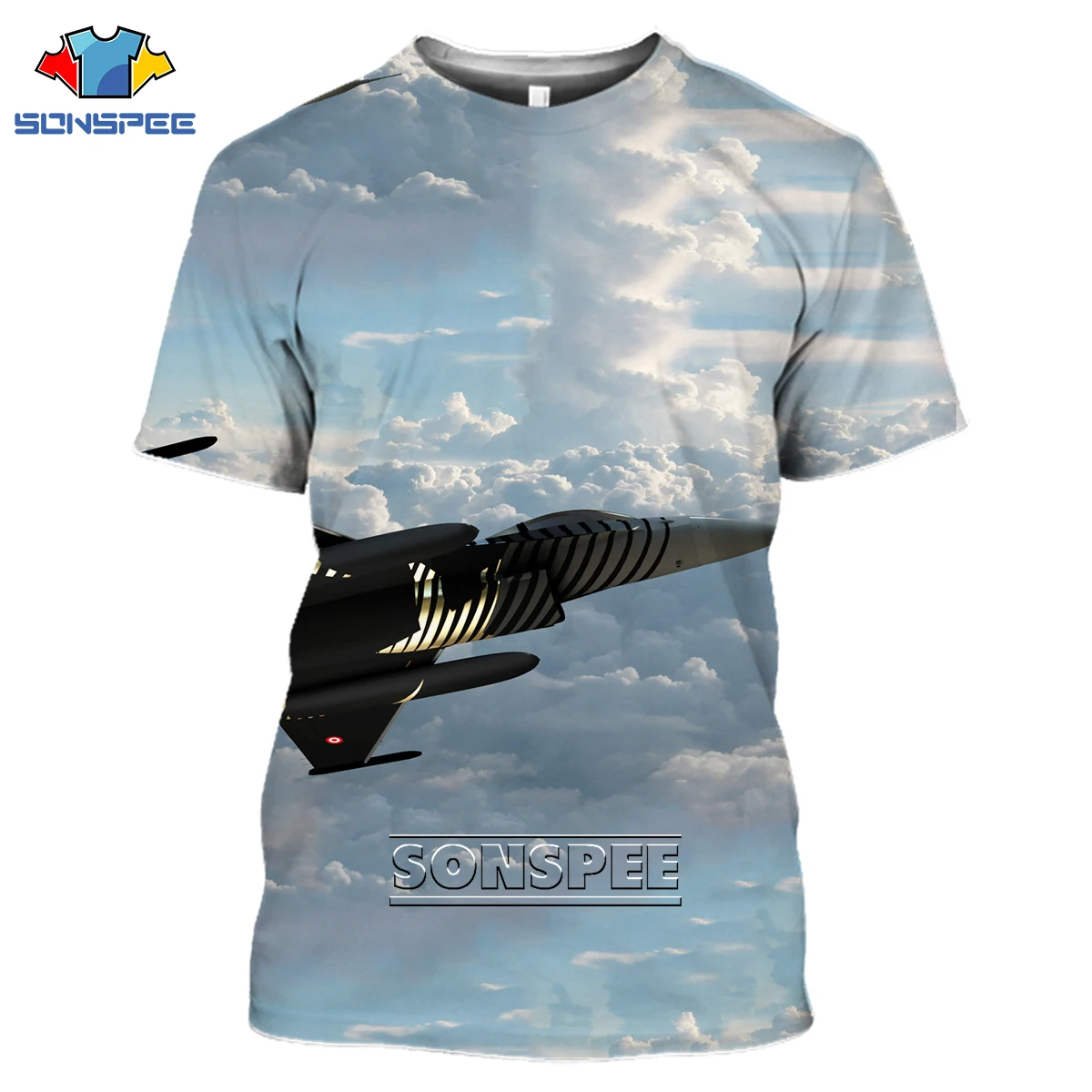 SONSPEE Helicopter T-shirt Harajuku Summer Fighter Military Men Women 3D Print Tshirt Hiphop Harajuku Short Sleeve O-Neck Top