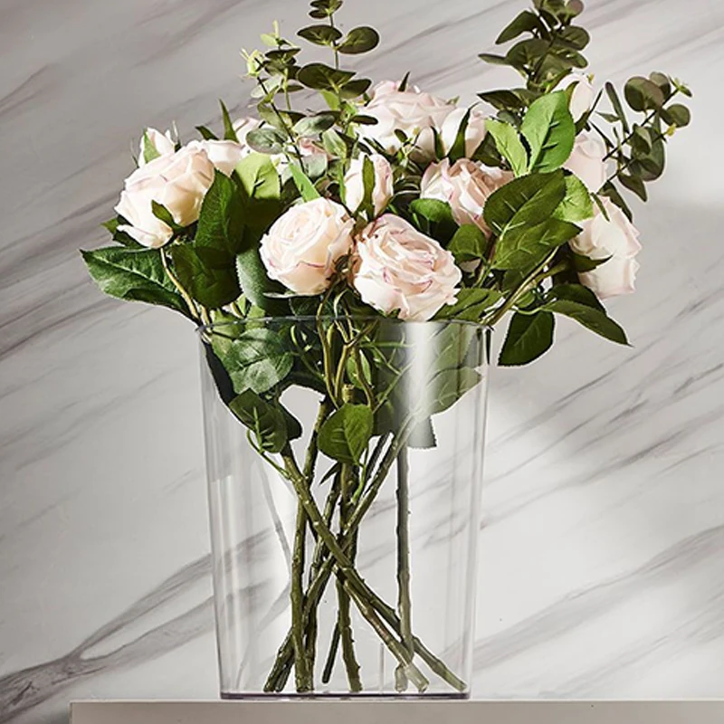 

Transparent Trash Can Without Lid Garbage Bin Home Office Desktop Rubbish Garbage Container Waste Basket Kitchen Dustbin