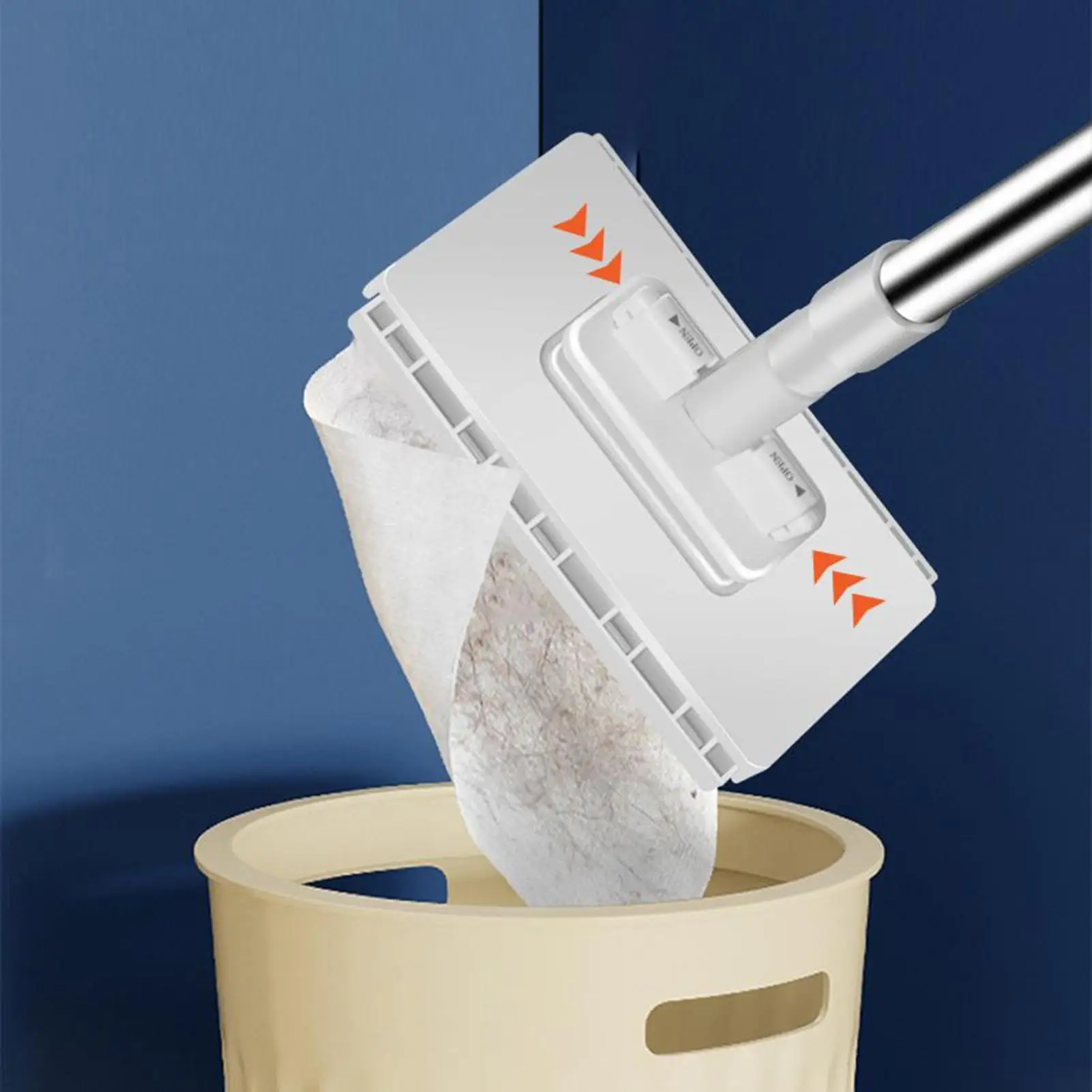 

Hands Free Flat Mop 130cm Multi-purpose Hands Free Tool With Long Handle Floor Cleaning Tool For Hardwood Bathroom Kitchen