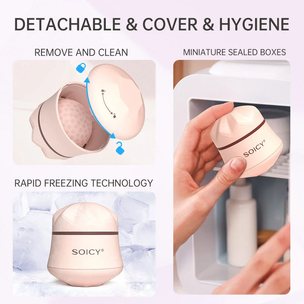SOICY S50 Eisroller Gesichtsmassage zur Schwellungsreduzierung Gesichts-Eisroller zur Linderung von Schwellungen und Migräne – Detail 3