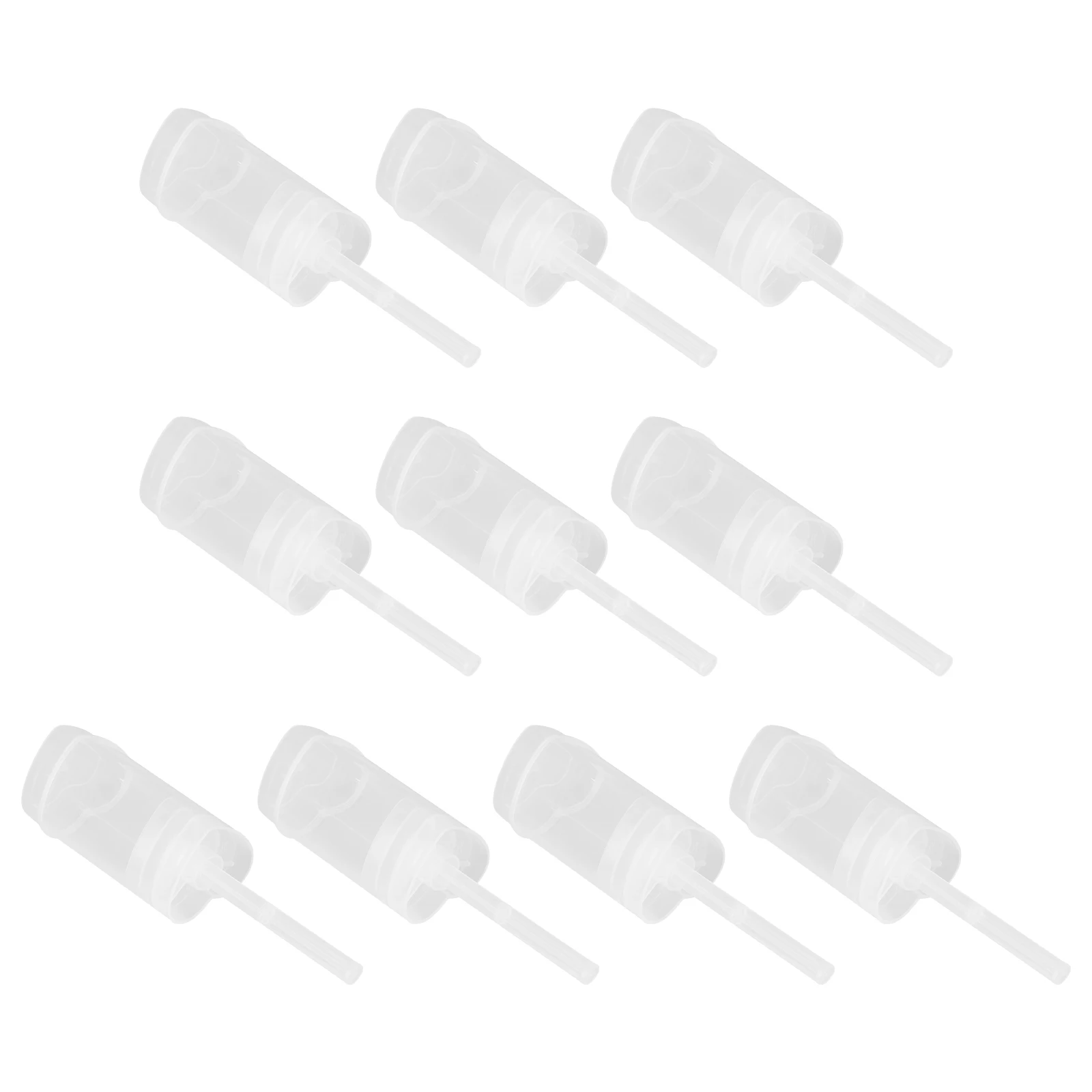 

10pcs Heart Shape Cake Tube Pusher Container Cover PP Material Storage Home Store Ice Creams Bakery Tools