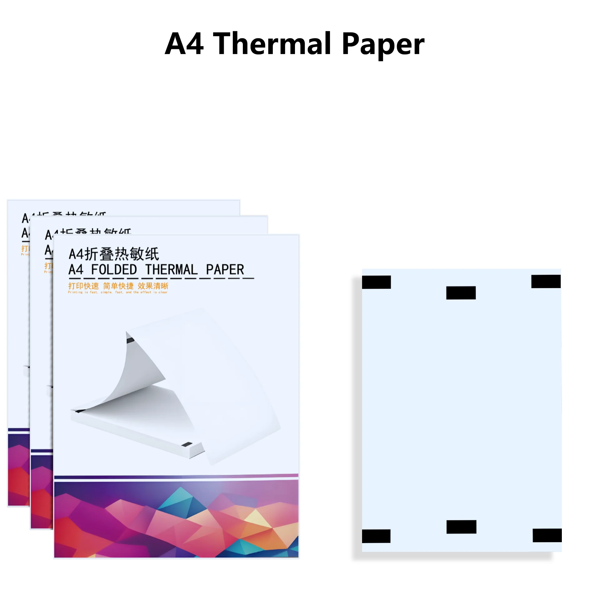 

A4 Thermal Paper Quick-Dry High Sensitivity, Fast Printing for Receipts/Shipping Labels/Office Documents, Portable Printer Rolls