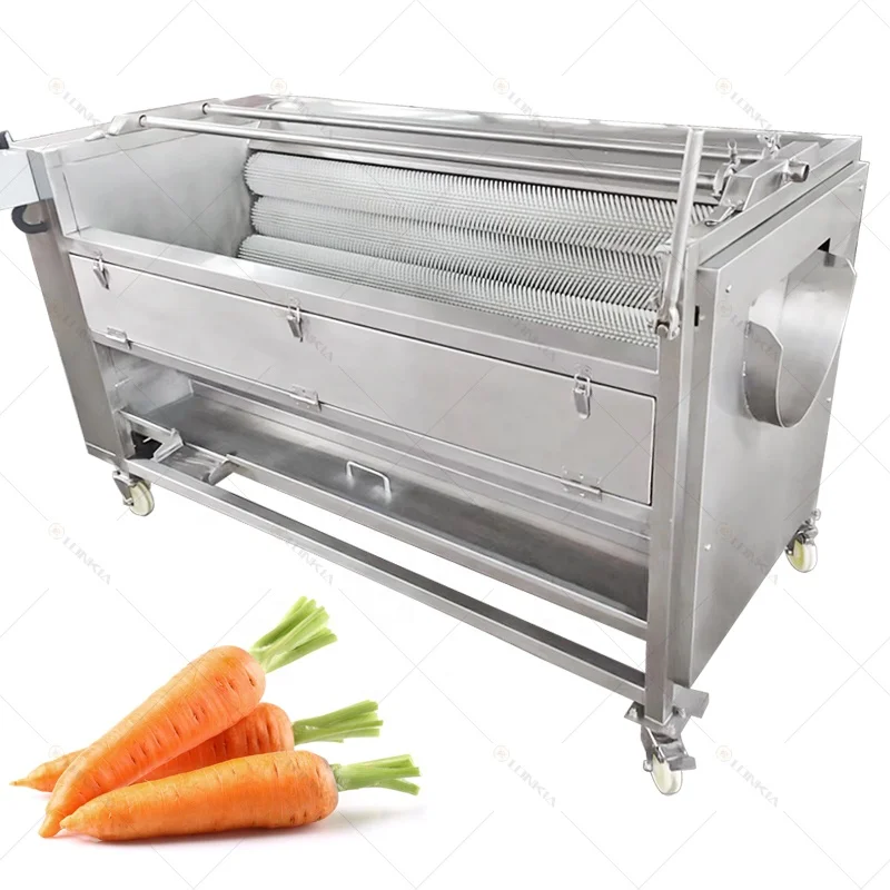 Lonkia Ginger Processing  Wash Peeling Machine Cassava Brush Roller Commercial Root Vegetable Peeling Washing Machine