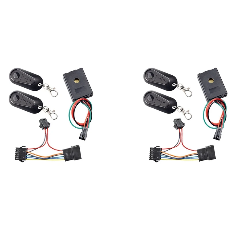 2X E-Bike Alarm System 36V 48V 60V 72V With Dual Switch For Electric Bicycle Motorcycle Scooter Brushless Controller