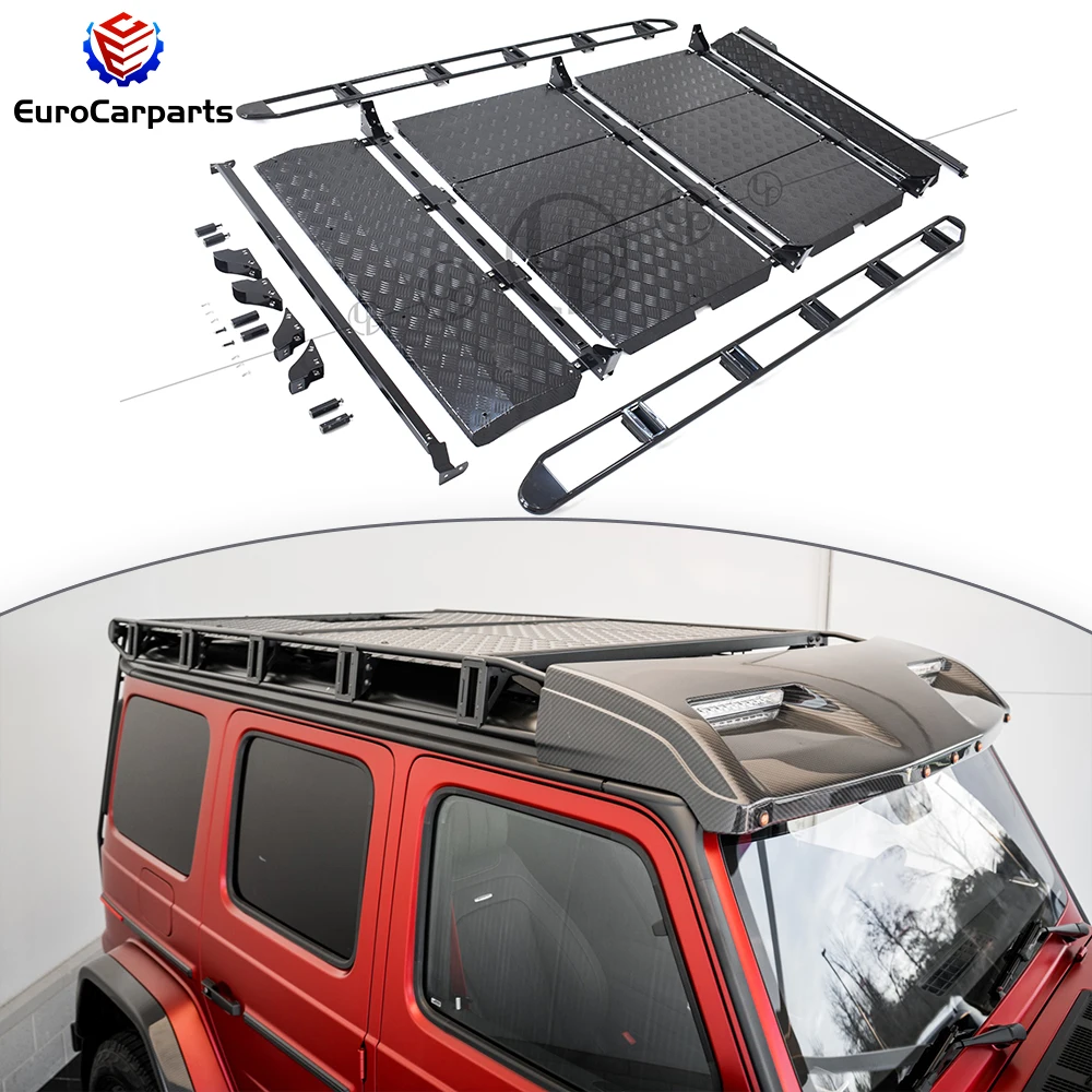 

2022 Year G Class w463A W464 G350 G500 G63 4X4 Square Roof Rack Luggage Rack with Ladder Auto Parts custom