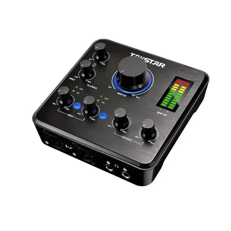 New For MX630 USB Audio Interface 4-in/4-out Live Sound Card with 48V Power XLR Jacks for Recording and Live Strea