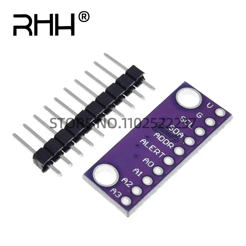 Purple GY-ADS1015 ultra small 12 bit precision ADC development board module