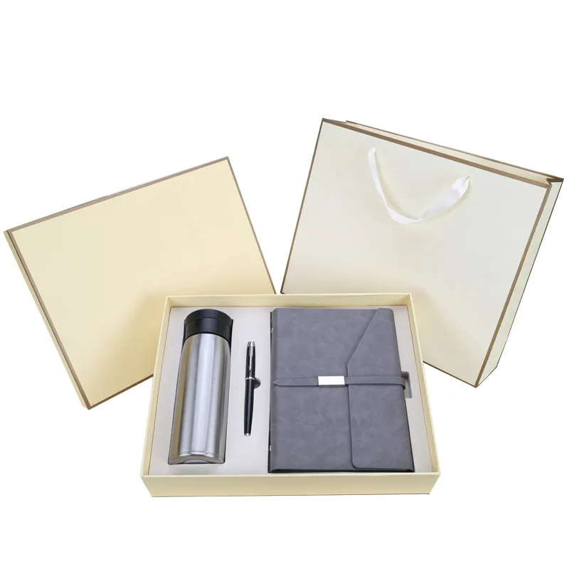 

2025customized.Hot selling ball pen and notebook and vacuum cup corporate sets custom 191039