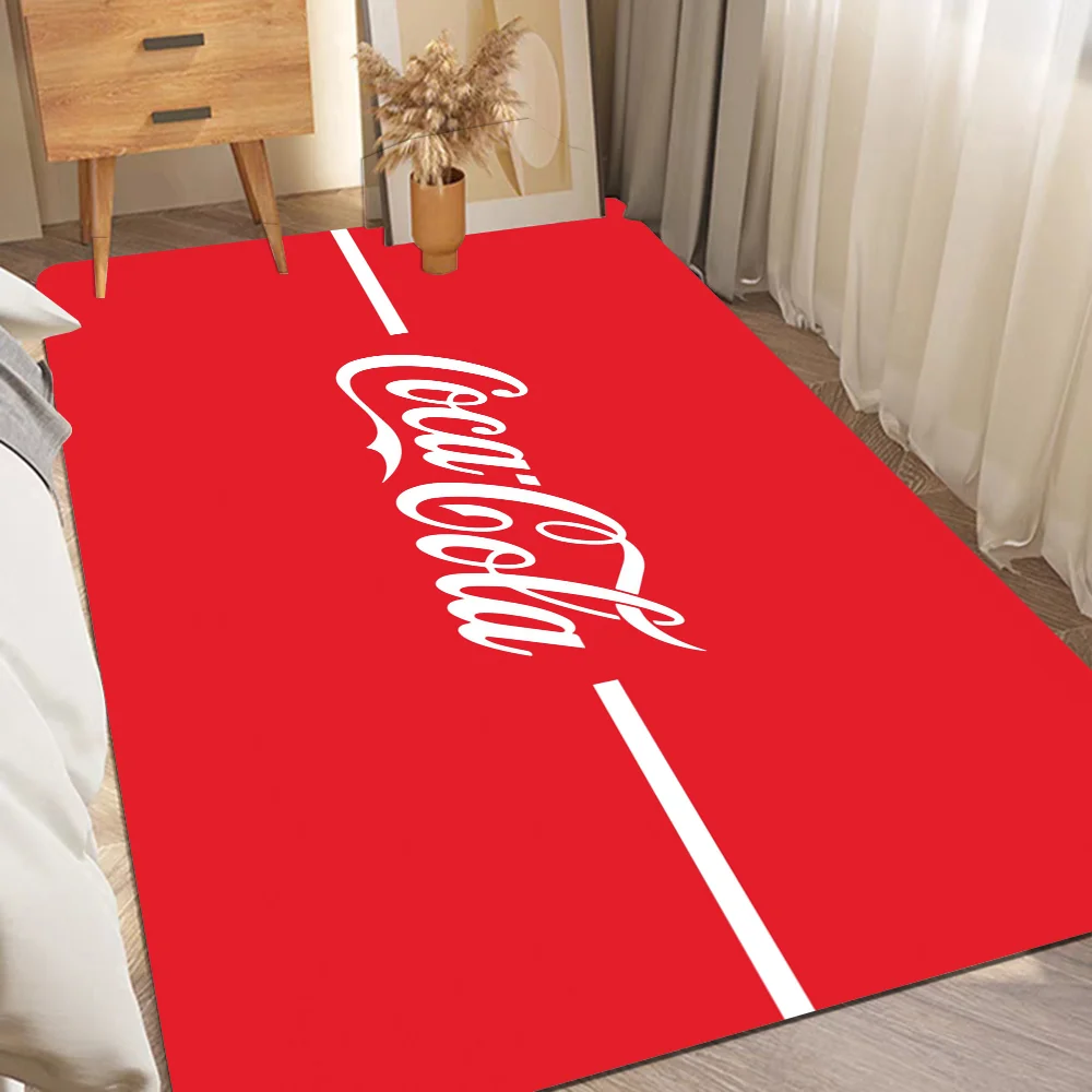 C-Coca-C-Cola Floor Mat Rectangle Anti-slip Home Soft Badmat Front Door Indoor Outdoor Mat Welcome Doormat