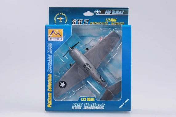 Easymodel 37296 1/72  F6F Hellcat USN VF-4  Fighter Bomber Assembled Finished Military Static Plastic Model Collection or Gift