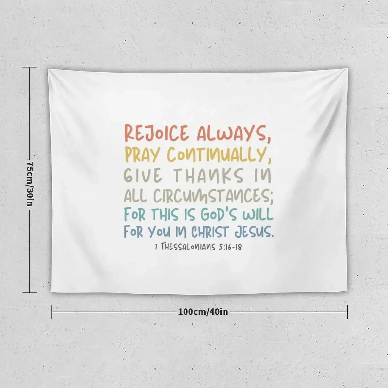 1 Thessalonians 5:16-18 Rejoice, Pray, Give Thanks Tapestry Home Supplies Korean Room Decor Bedroom Decor Aesthetic Tapestry